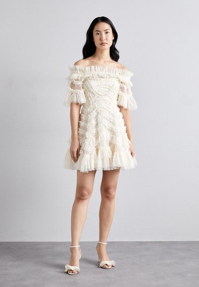Needle & Thread LANA OFF SHOULDER MINI DRESS - Robe de soirée - cream
