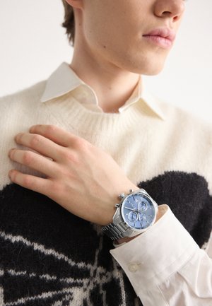 GRAND PRIX  - Chronograph watch - silver-coloured/blue