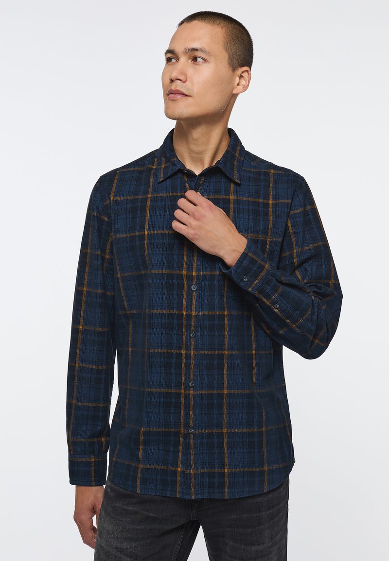 RST Brushed CE Mens Textile Shirt Brown / Blue - Jaws Motorcycles