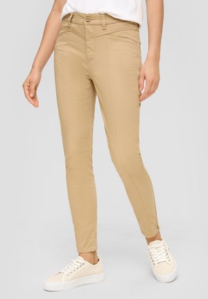 ANKLE-HOSE SLIM FIT MID RISE LEG - Stoffhose - beige