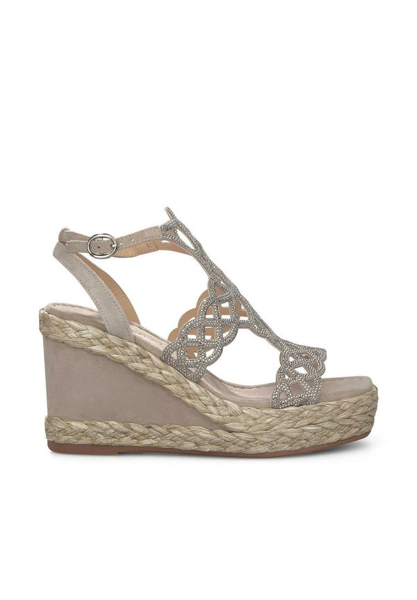 DETALLES ENTRELAZADOS - Keilsandalette - marrón topo