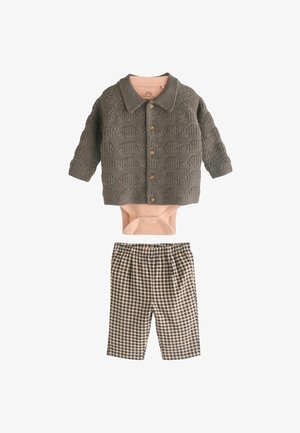 Next 3 PIECE SET STANDARD - Tygbyxor - brown check
