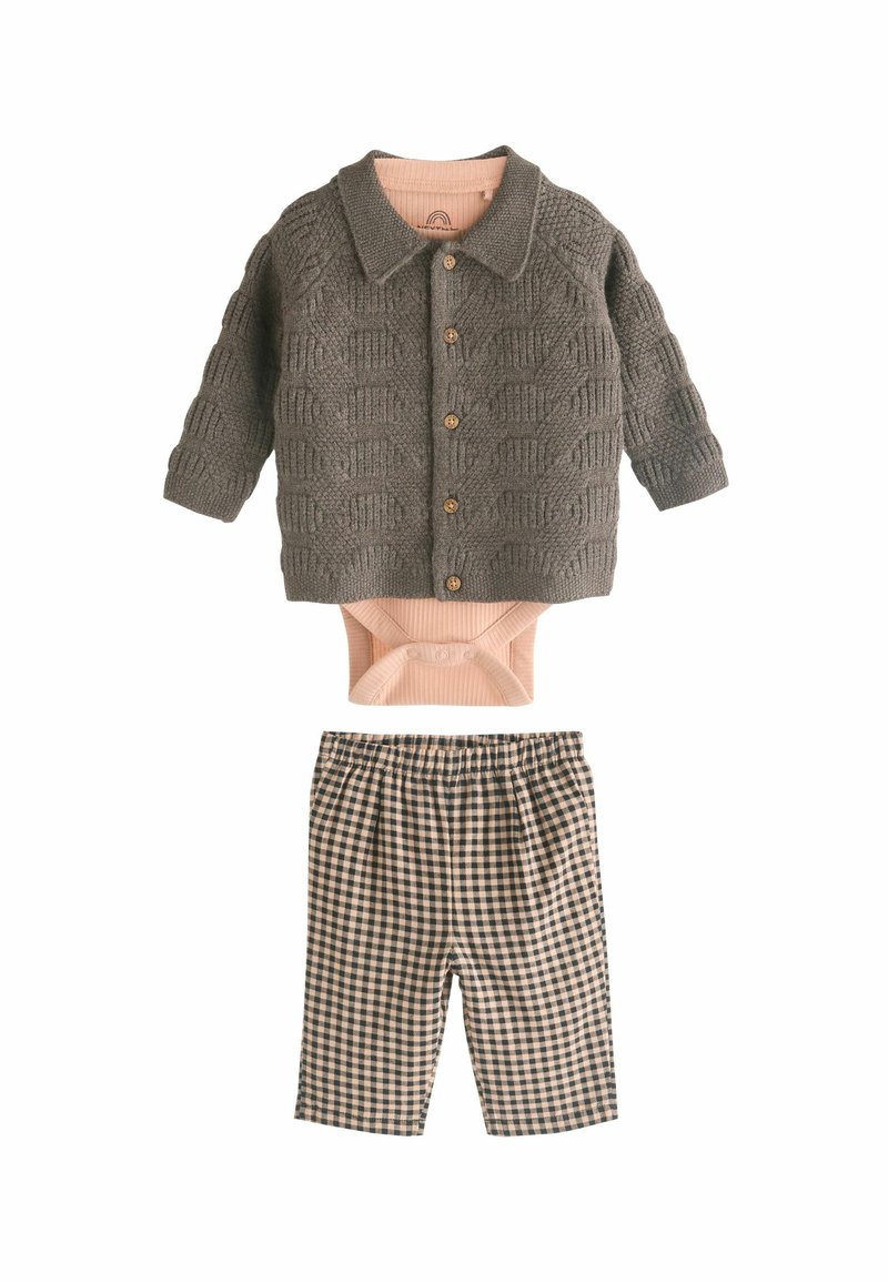 Next 3 PIECE SET STANDARD - Tygbyxor - brown check