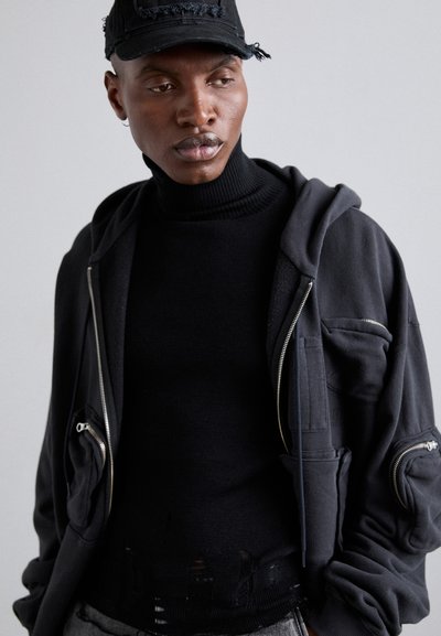 MM6 Maison Margiela Sudadera con cremallera - washed black