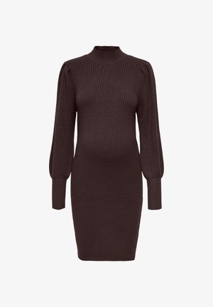 ONLY MATERNITY, OLMKATIA L/S DRESS KNT NOOS - Рокля тип пуловер - chocolate torte