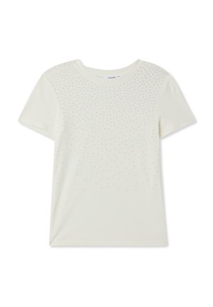 Terranova ELASTICIZZATA CON MICRO STRASS - T-shirt con stampa - bianco lana