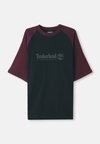 COLOUR BLOCK RAGLAN TEE - Camiseta estampada - black