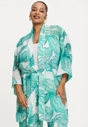 KIMONO PRINT - Lichte jas - turquoise