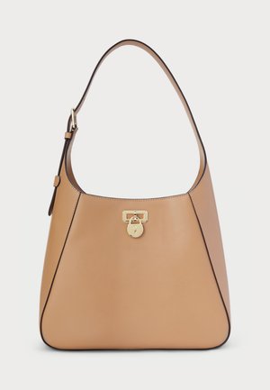 LEATHER LARGE TANNER SHOULDER BAG - Handbag - buff