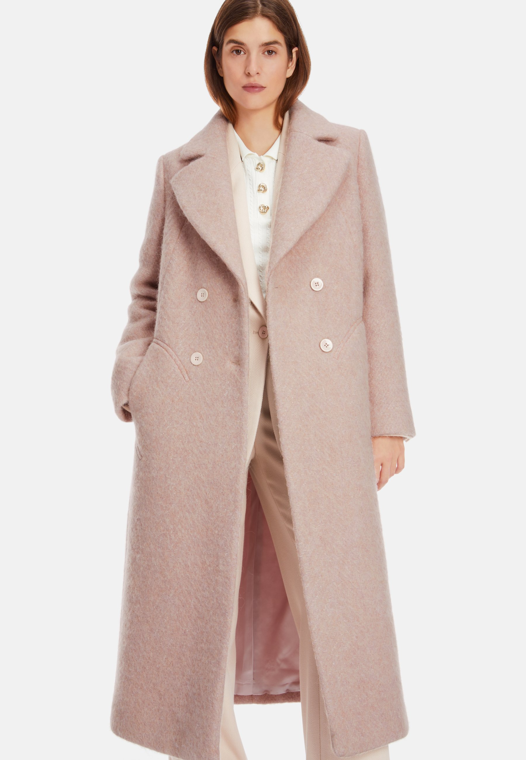 Manteau En Laine D'alpaga Marc Cain Taille 40 - État Neuf (très Bon Occasion), Coloré