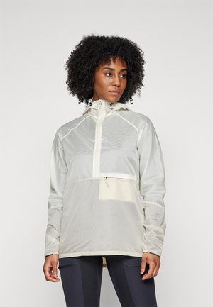 Peak Performance LIGHTWEIGHT WIND ANORAK - Hardshell jacket - sand fog/vintage white/