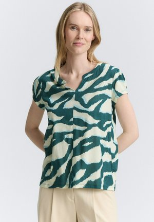ALLOVERPRINTED - Nyomott mintás póló - abstract teal zebra print