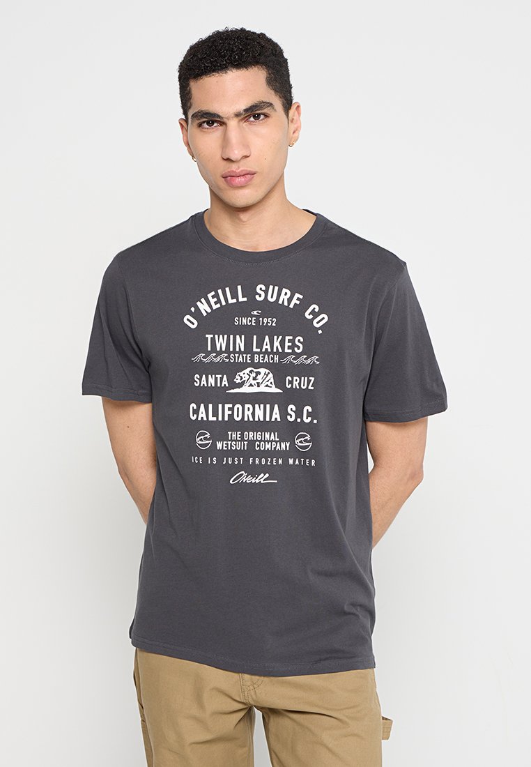 O’Neill T-shirt print donkergrijs