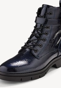Tamaris Stivaletti con plateau - navy patent