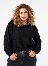 Zizzi LOCHMUSTER - Bluse - black