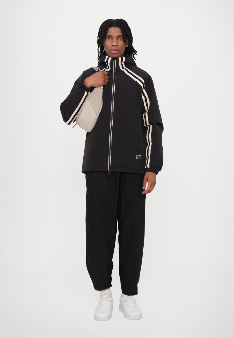 Malelions regular fit joggingbroek met logo black/white