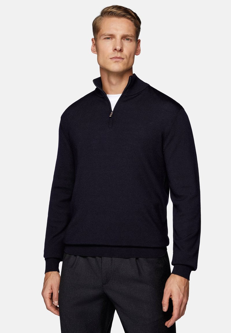 Boggi Milano HALF ZIP - Maglione - navy blue