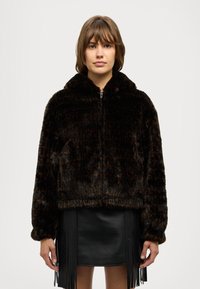 MOSCHINO CAPOSPALLA Giacca invernale fantasia marrone