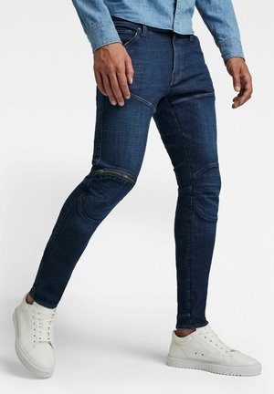 5620 3D ZIP KNEE SKINNY - Slim fit jeans - dark blue
