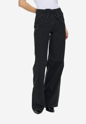 Nümph HR WIDE  - Wide Leg - black denim