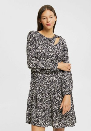 MIT MUSTER UND CUTOUT - Day dress - anthracite