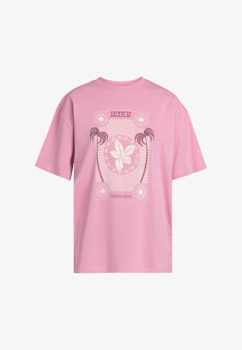Pink Roxy Shirt Roxy DREAMERS - T-shirt print - pink/donkerroze - Zalando.nl
