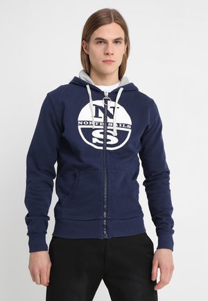North Sails, LOWELL FULL ZIP HOODIE - Felpa con zip - navy