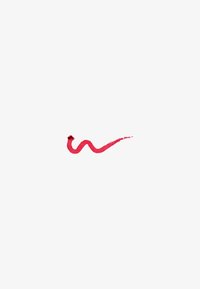 Un seul coup de pinceau rouge courbé sur un fond blanc, ressemblant à une forme de "w" lâche avec des bords irréguliers.