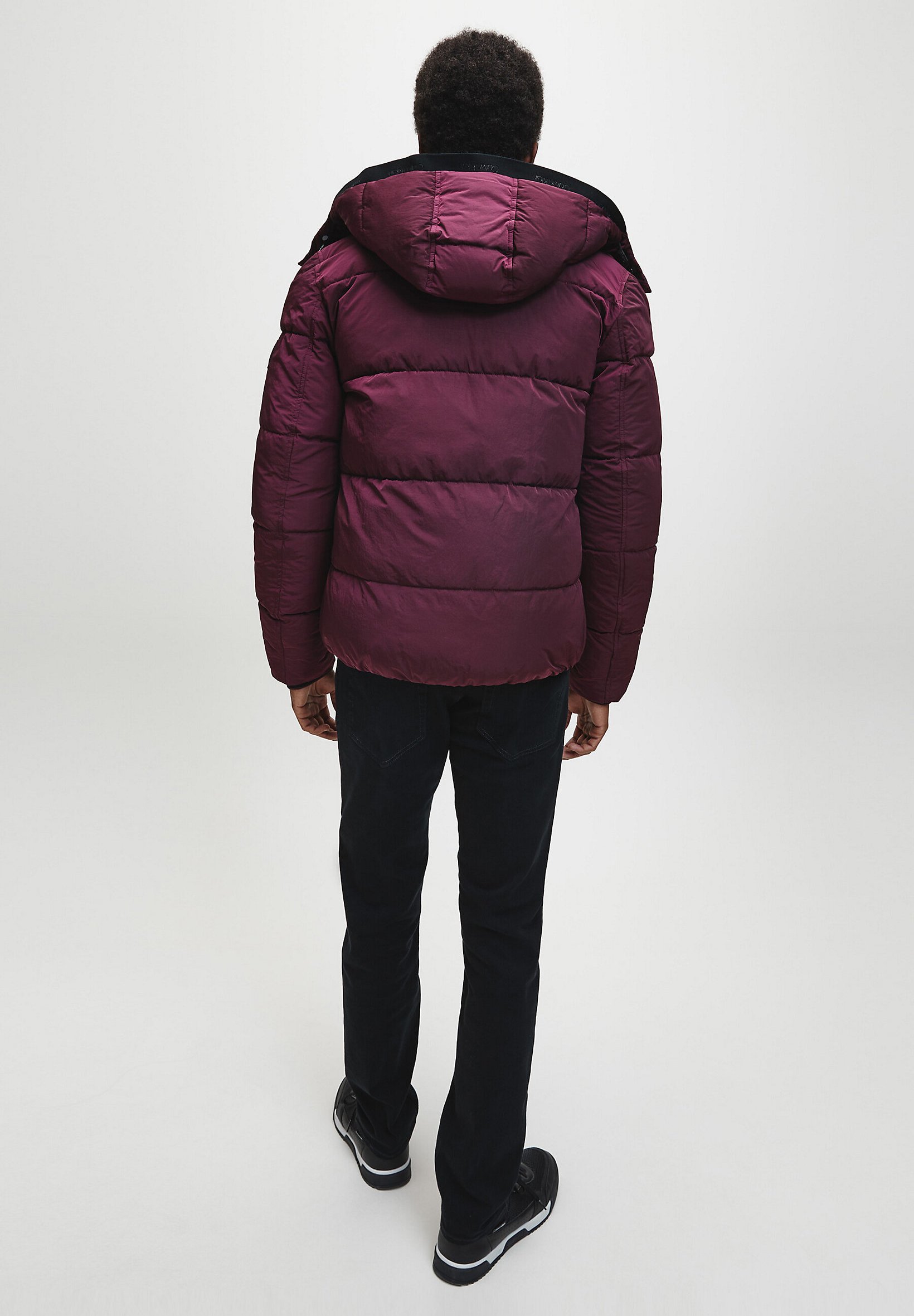 maroon colour winter jacket