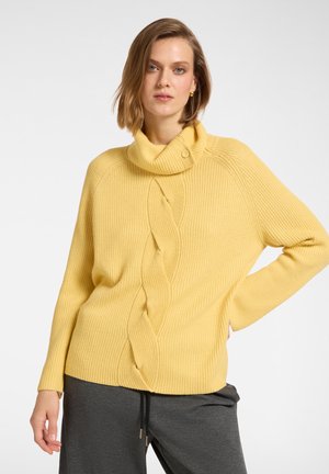 CON TRECCIA - Maglione - giallo