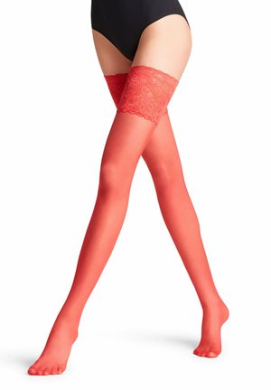 SEIDENGLATT 15 DENIER SHEER - Overkneestrümpfe - red