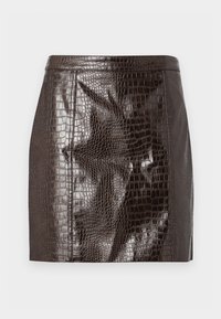 OBJEMIA SHORT SKIRT - Minihame - seal brown