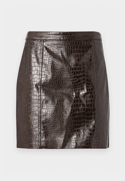 OBJEMIA SHORT SKIRT - Minijupe - seal brown