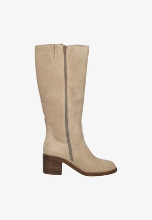 SUB55, LANGE LAARZEN - Platform boots - beige