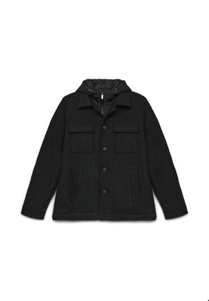 SHACKET CON CAPPUCCIO - Giacca invernale - nero