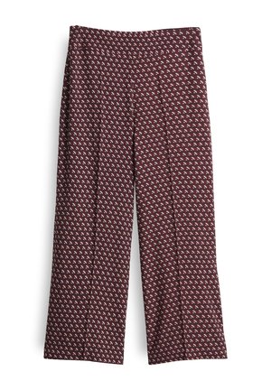 OPUS HIGH RISE CROPPED WIDE FIT - Trousers - cassis