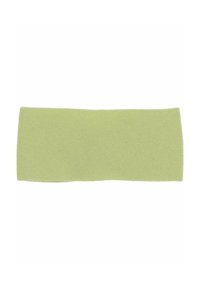 Bandeau en tricot de couleur vert clair, forme rectangulaire, texture lisse, et couleur unie sans motifs ou accents visibles.