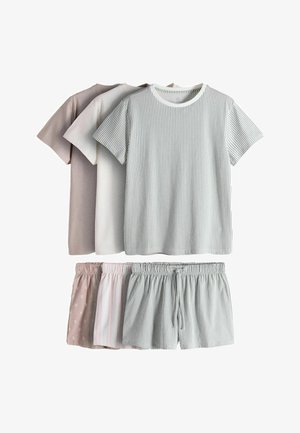 THE SET, REGULAR FIT - 3 PACK T-SHIRT AND SHORT PYJAMA SETS . - Nachtwäsche Set - stripe polka dot pink stripe