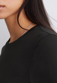 Marc O'Polo DENIM ROUNDNECK FLATLOCK - Bluză cu mânecă lungă - black