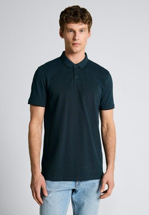 TOM TAILOR DENIM Poloshirt - blue black two tone pique