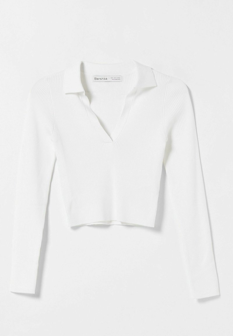 Bershka Longsleeve wit Bershka Longsleeve wit