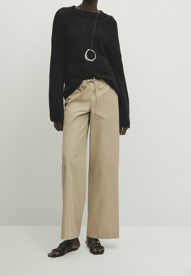 Massimo Dutti Pantalon classique - mottled brown