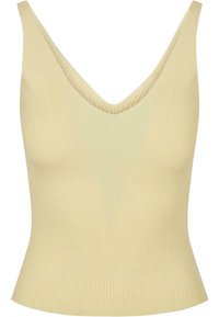 LADIES RIB KNIT TOP - Topp - softyellow