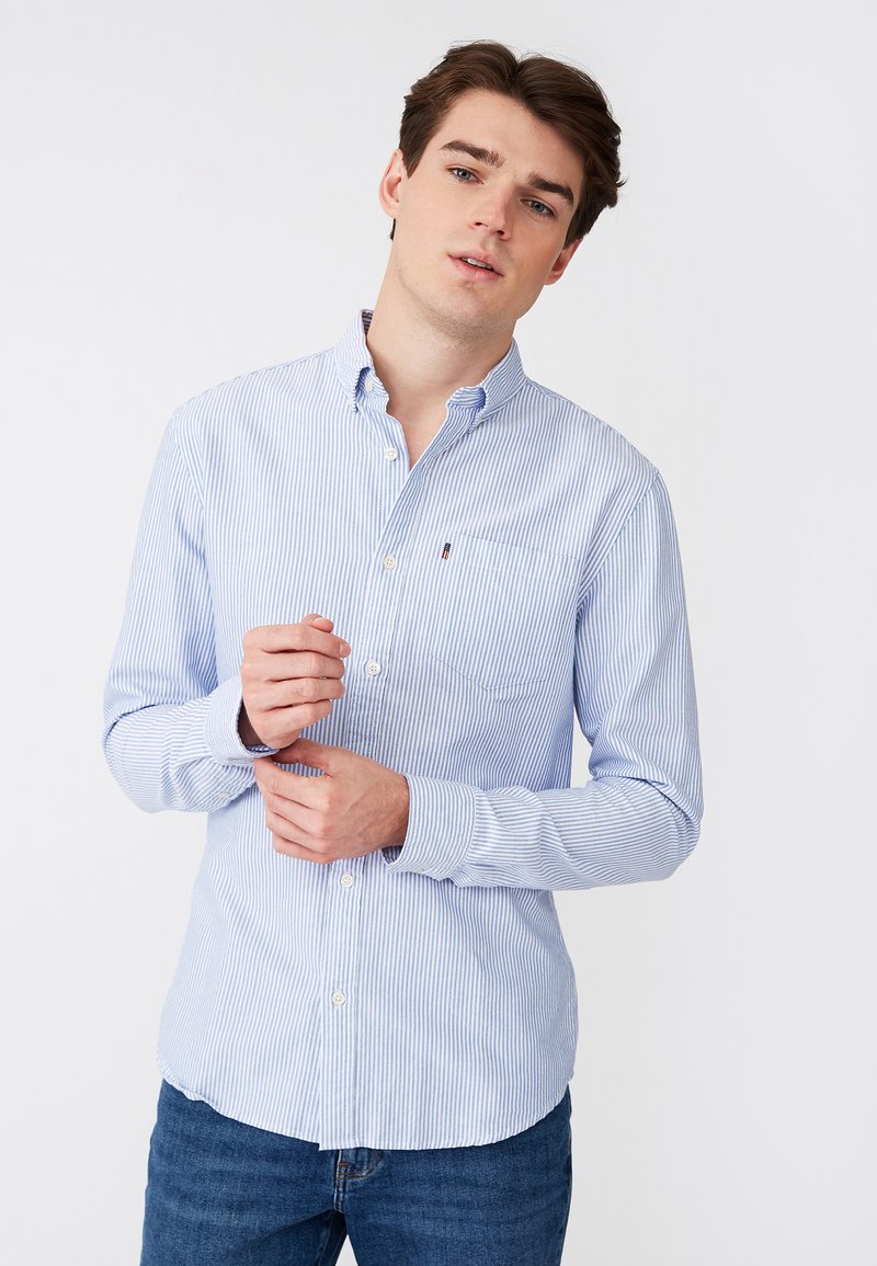 Herren Freizeithemden | Lexington KYLE OXFORD Hemd blue/white stripe/light-blue denim - NV88532 Herren Freizeithemden | Lexington KYLE OXFORD Hemd blue/white stripe/light-blue denim - NV88532