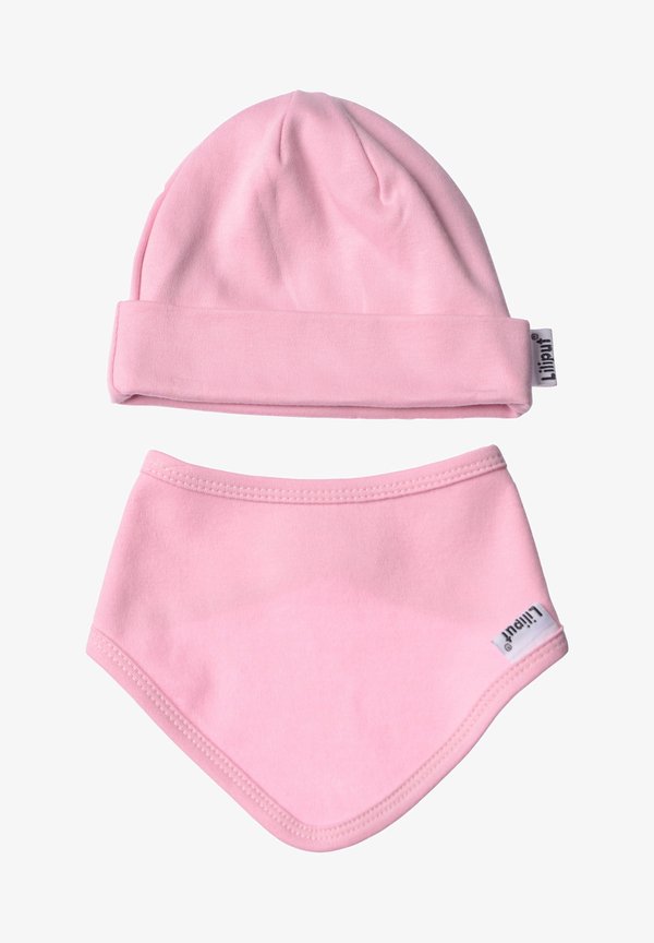 2ER-SET Mütze und  - Schal - rosa