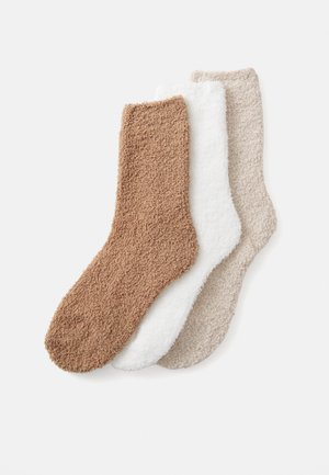 3 PACK - Calcetines - beige/off-white