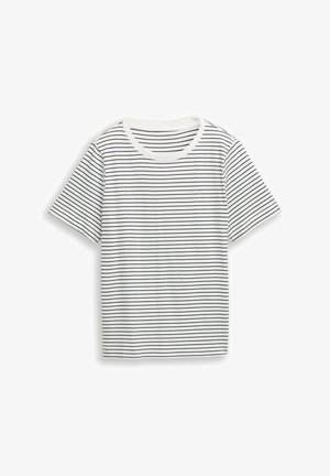 TOM TAILOR, TOM TAILOR T-SHIRT T-SHIRT AUS BAUMWOLLE - Základné tričko - offwhite navy thin stripe