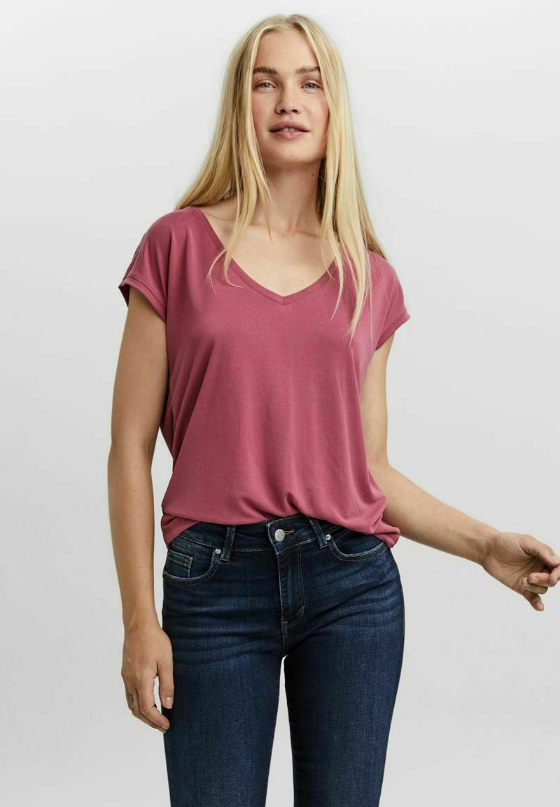 Vero Moda VMFILLI - Tricou basic - dry rose