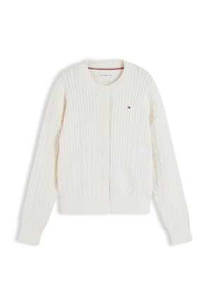 Tommy Hilfiger, RELAXED CABLE KNIT CARDIGAN - Жилетка - ivory petal