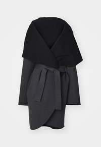 SHAWL COLLAR COAT REVERSIBLE - Classic coat - dark heather grey/black
